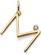 Monica Vinader Lab Grown Diamond Initial Pendant