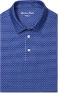 Mizzen+Main Versa Trim Fit Cobalt Diagonal Dot Polo