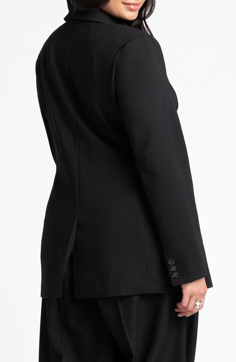 ELOQUII The Ultimate Ponte Knit Longline Blazer, Alternate, color,