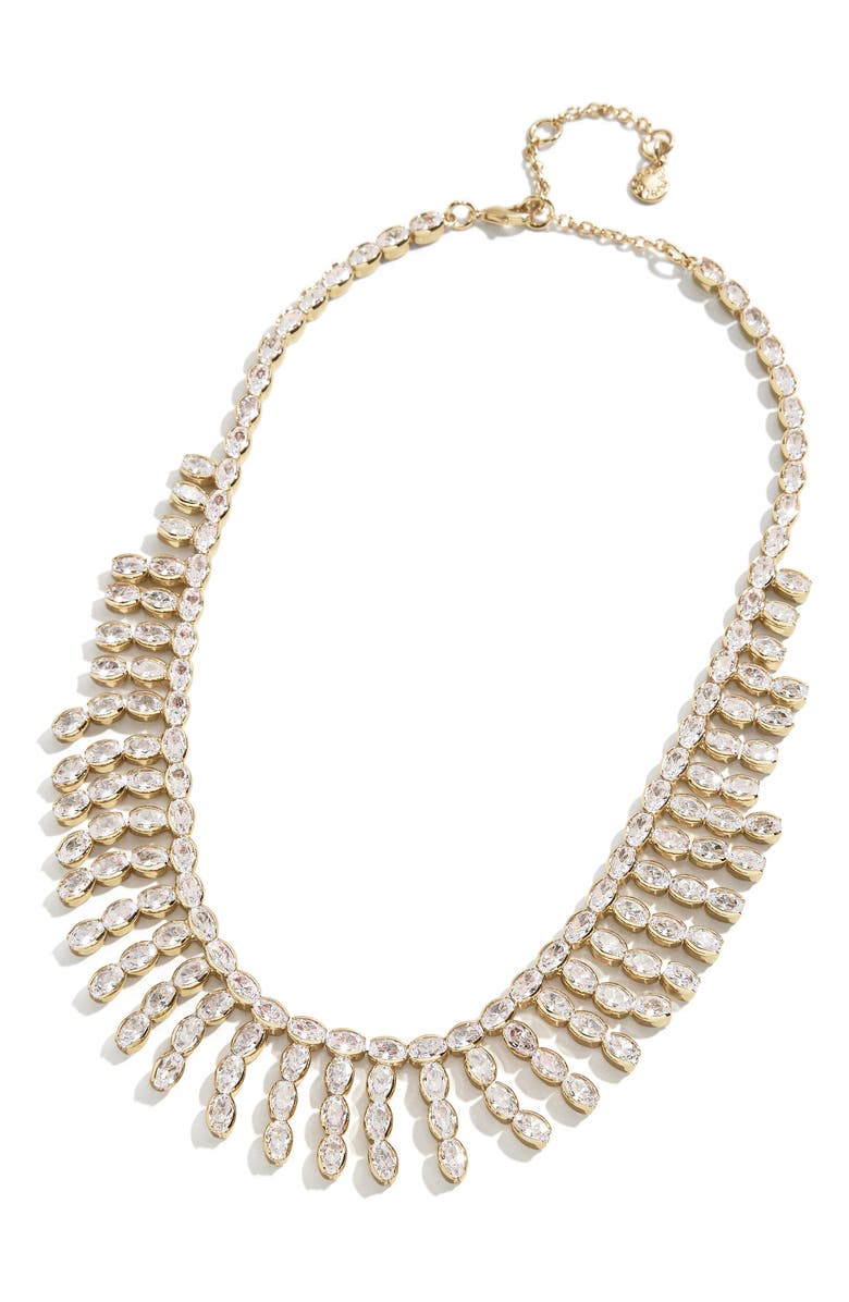 BaubleBar Crystal Fringe Necklace, Main, color, 