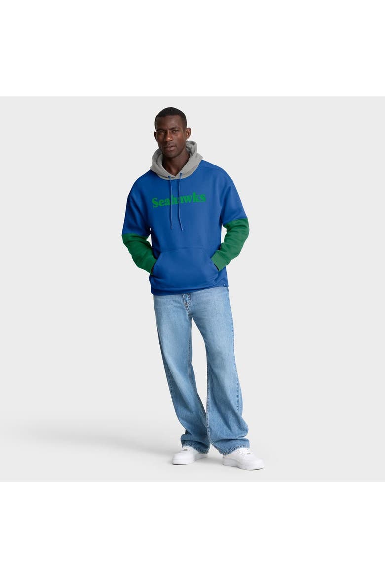 Men's Fanatics Royal Seattle Seahawks Helmet Retro Pullover Hoodie, Alternate, color, Royal