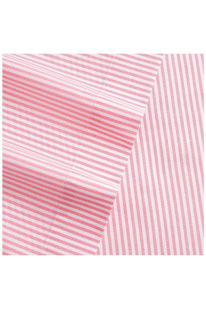 Oxford Stripe 200 Thread Count Cotton Percale Sheet Set, Alternate, color, PINK/ WHITE
