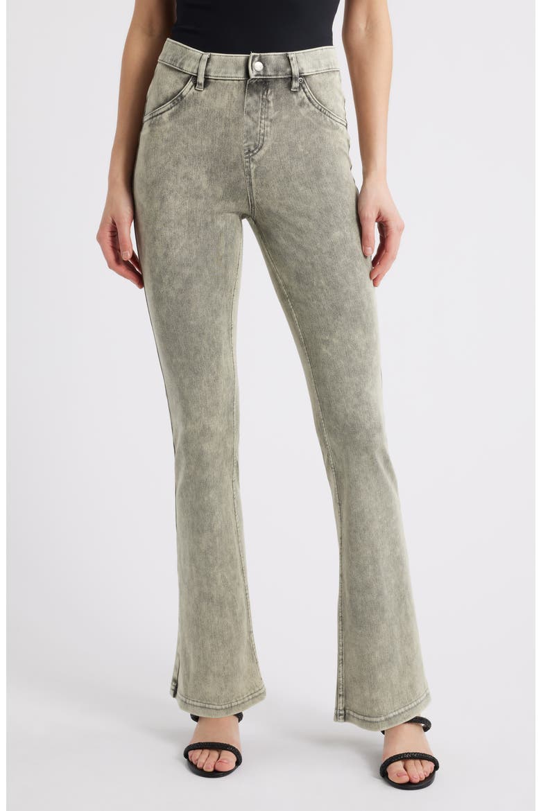 Baby Bootcut Denim Leggings, Main, color, ICEBERG GREEN ACID WASH