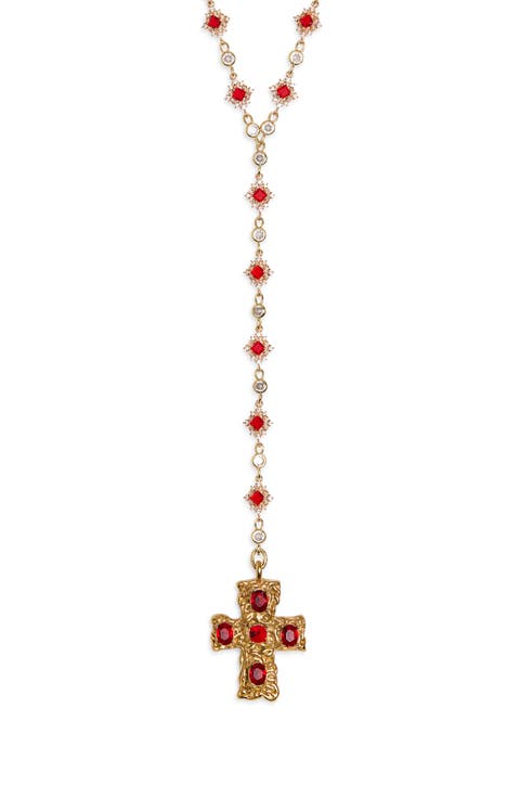 Belvedere Cross Rosary Chain Necklace