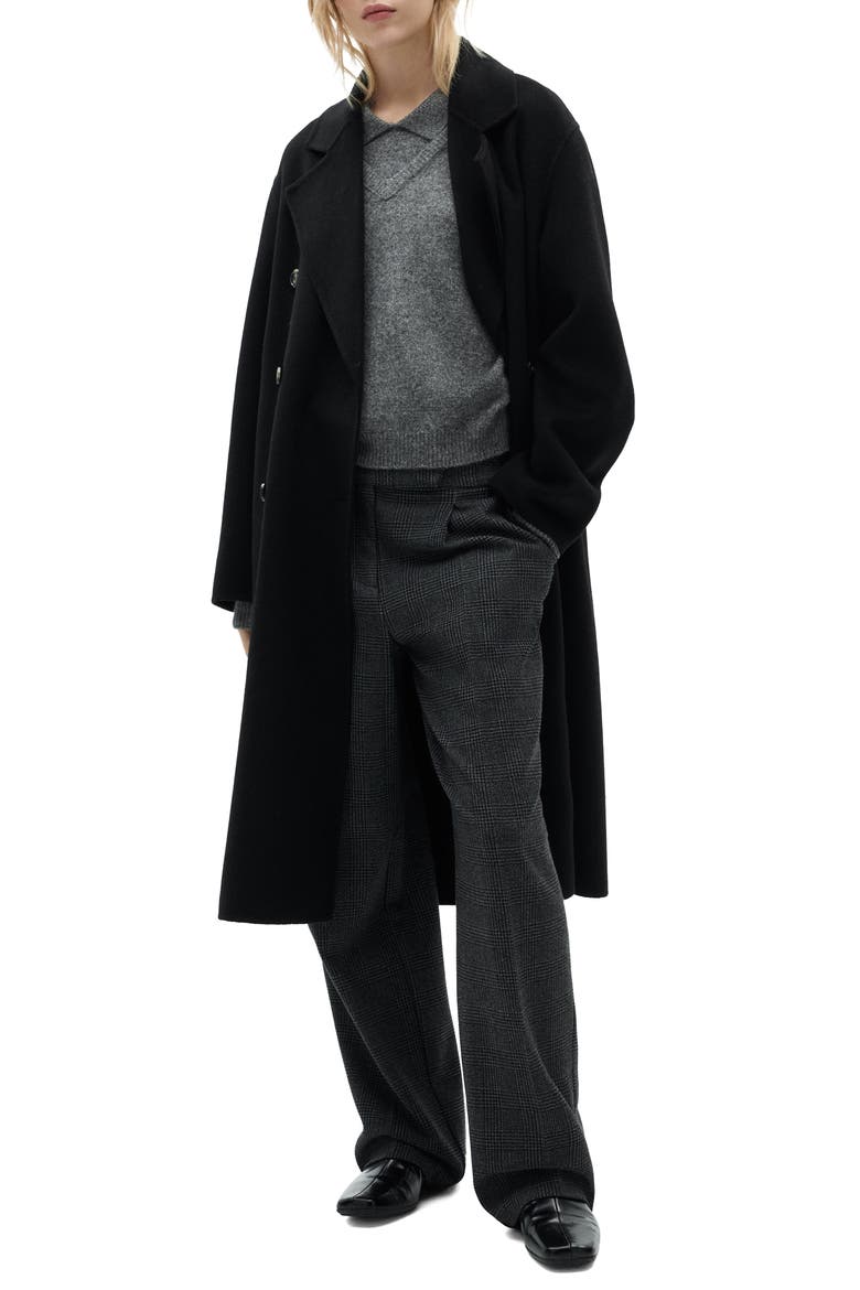 Handmade Oversize Wool Blend Coat, Main, color, BLACK