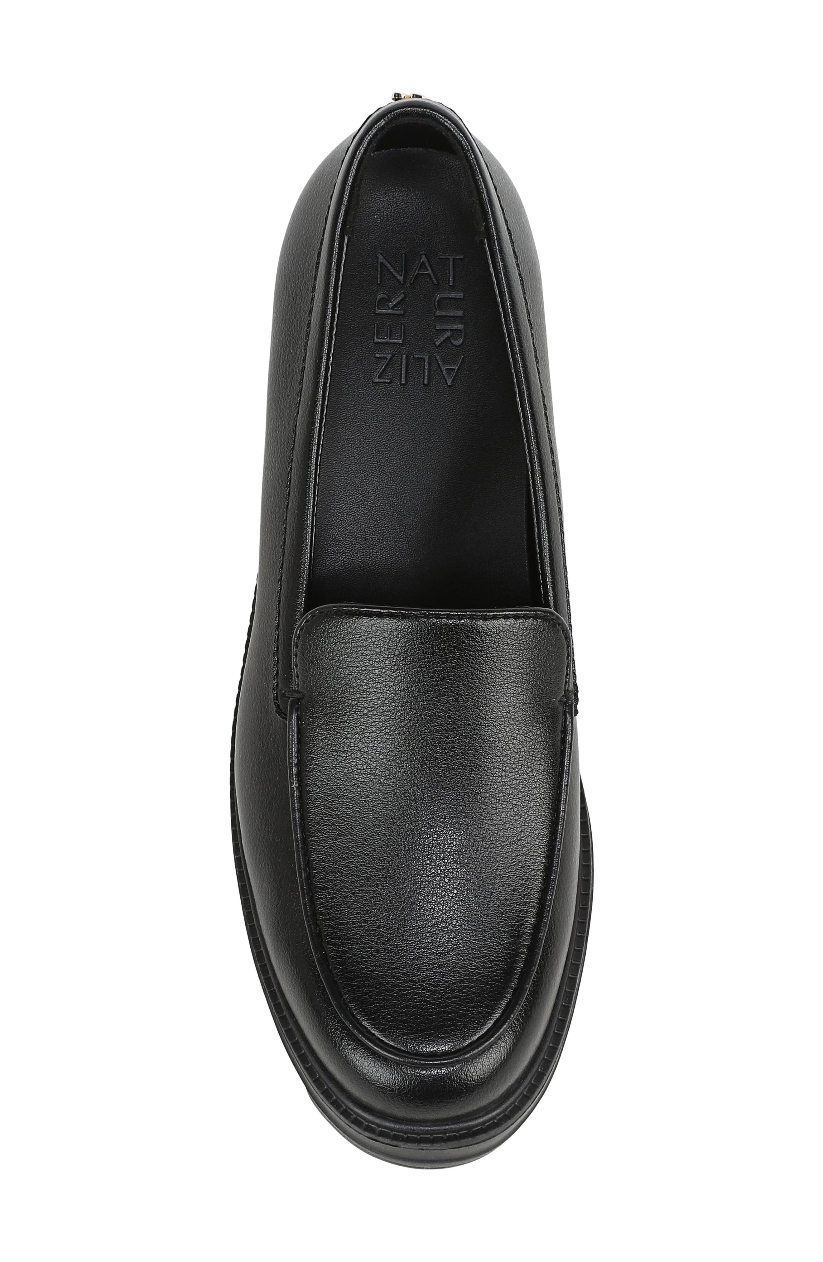 Luly Faux Leather Loafer, Alternate, color, BLACK FAUX LEATHER