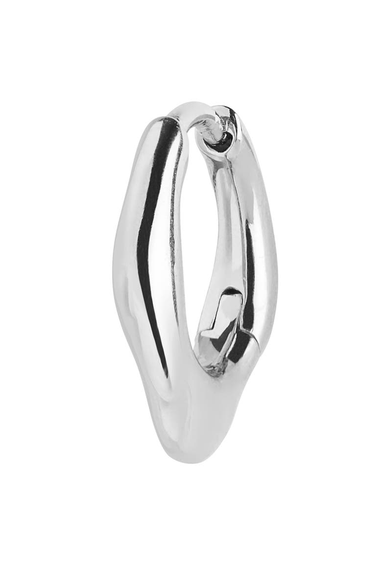 Fete Futuro Penso Huggie Hoop Earring, Main, color, SILVER