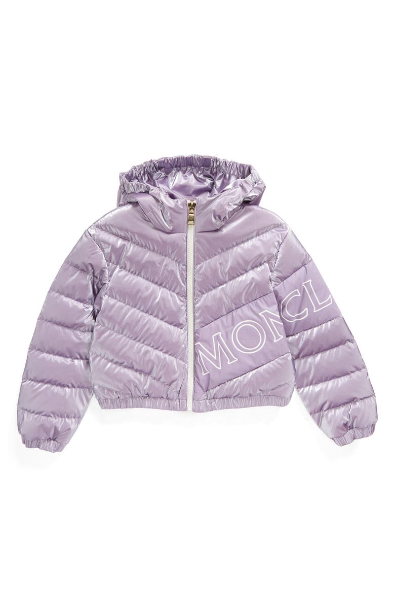 Moncler Kids' Vonnes Logo Hooded Down Coat, Main, color,