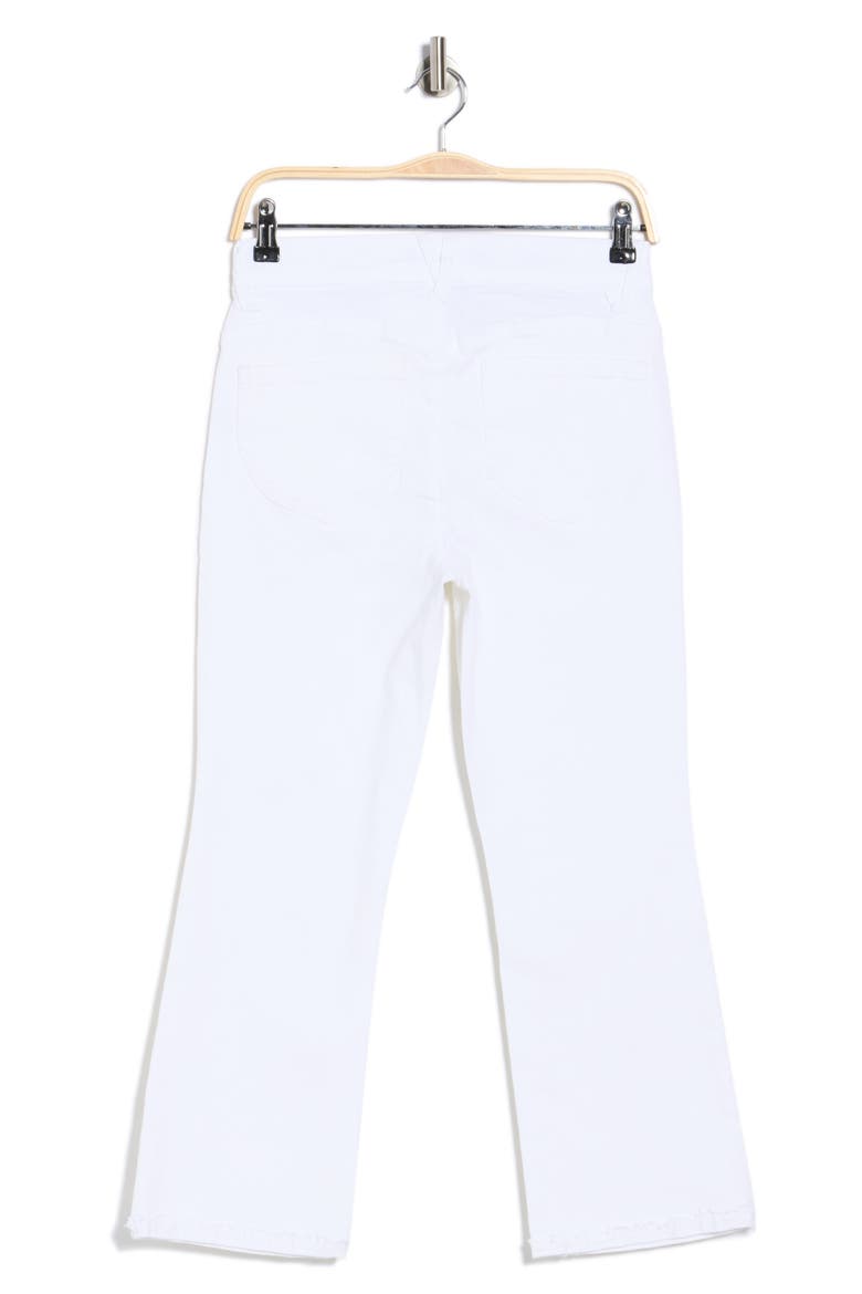 Scallop Hem Crop Flare Jeans, Alternate, color, OPTIC WHITE