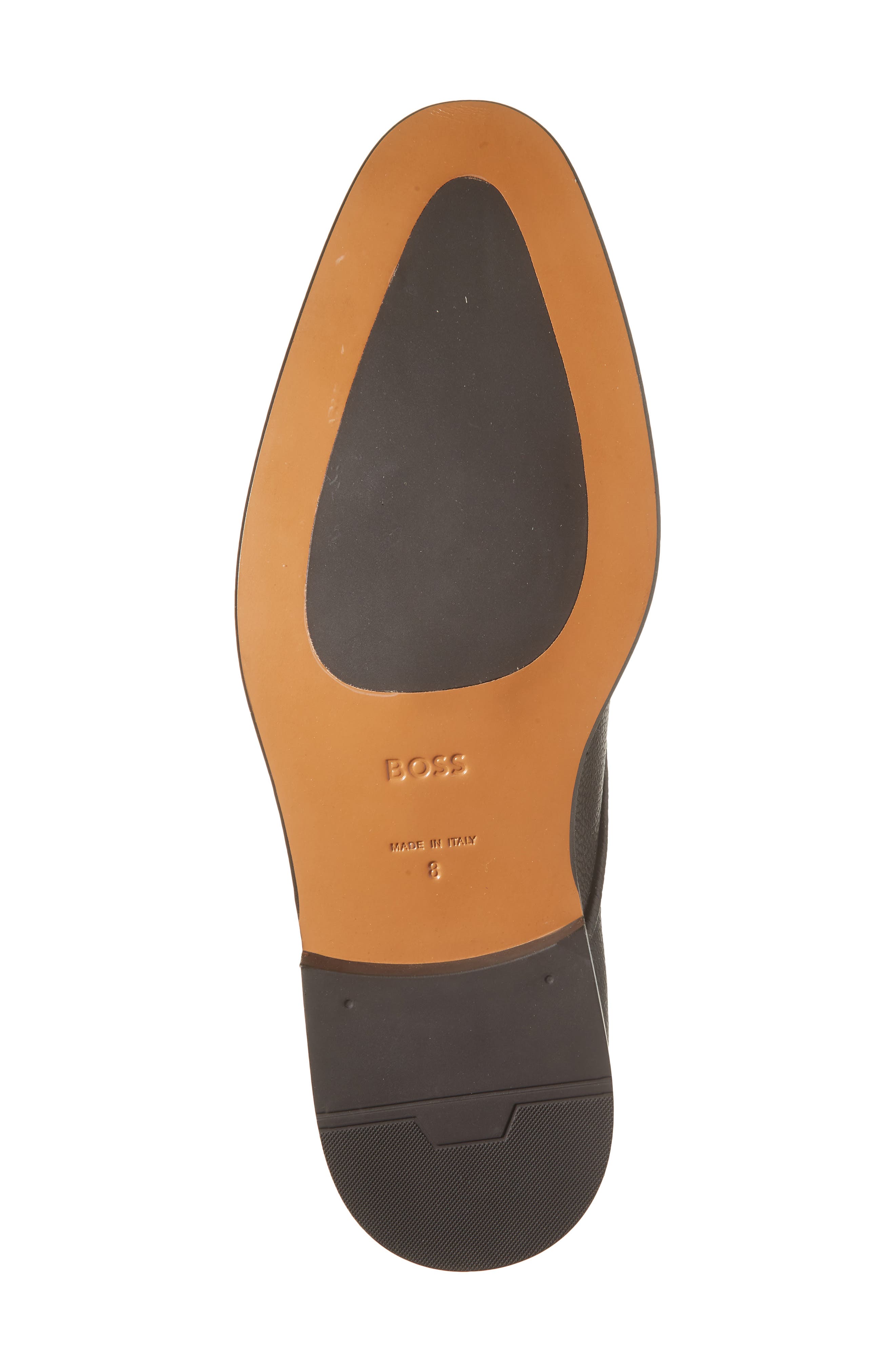 BOSS Derrek Cap Toe Two Buckle Monk Shoe, Alternate, color, Dark Brown Pebbled