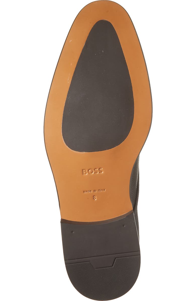 BOSS Derrek Cap Toe Two Buckle Monk Shoe, Alternate, color, Dark Brown Pebbled