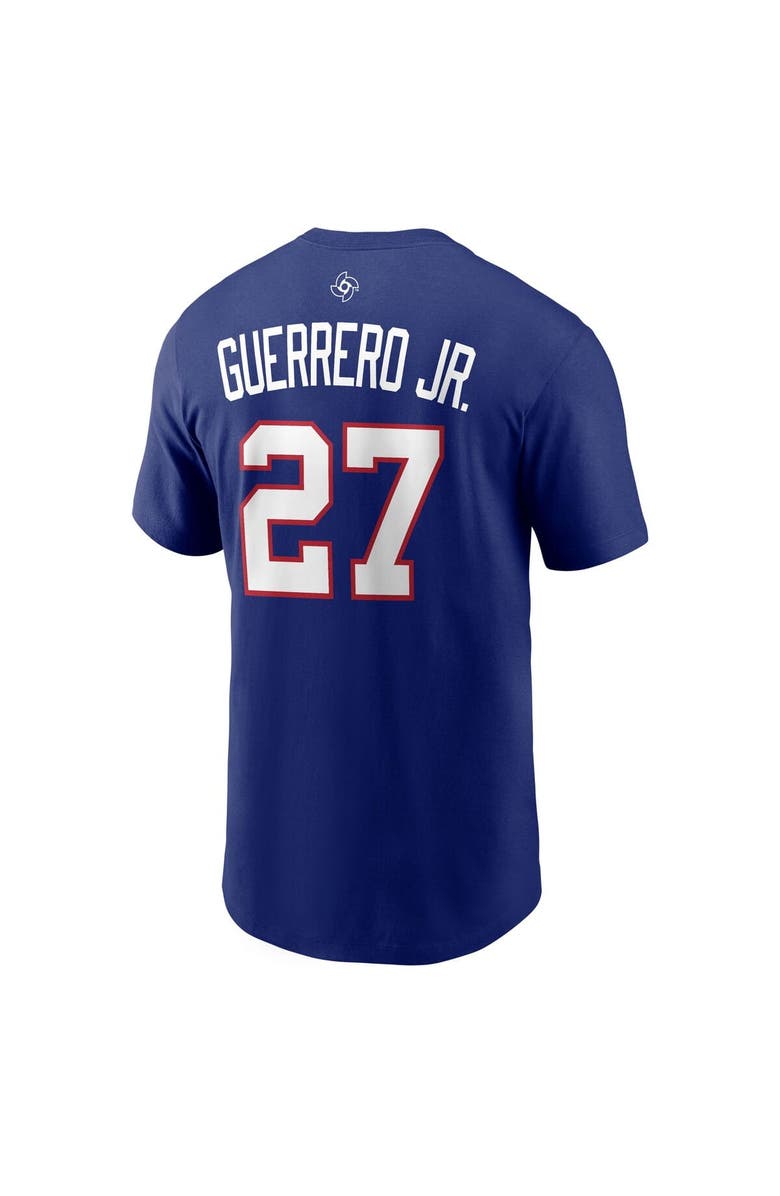 Nike Men's Nike Vladimir Guerrero Jr. Royal Dominican Republic Baseball 2026 World Baseball Classic Name & Number T-Shirt, Alternate, color, Royal