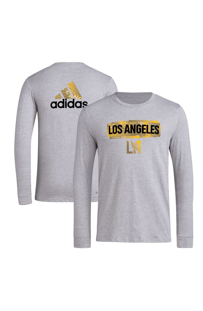adidas Men's adidas Heather Gray LAFC Local Pop AEROREADY Long Sleeve T-Shirt, Main, color, 