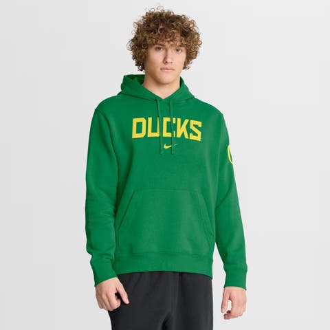 Men's Nike Green Oregon Ducks Nickname Club Fleece Pullover Hoodie
