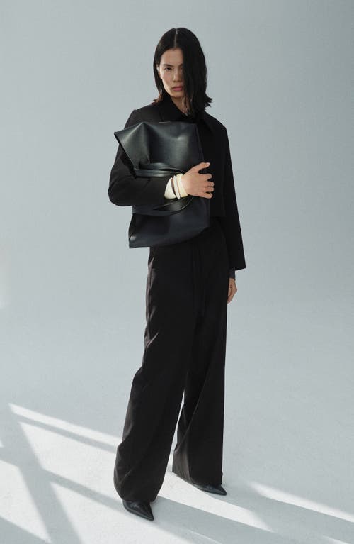 Mango Cagliari Straight Leg Pants In Black