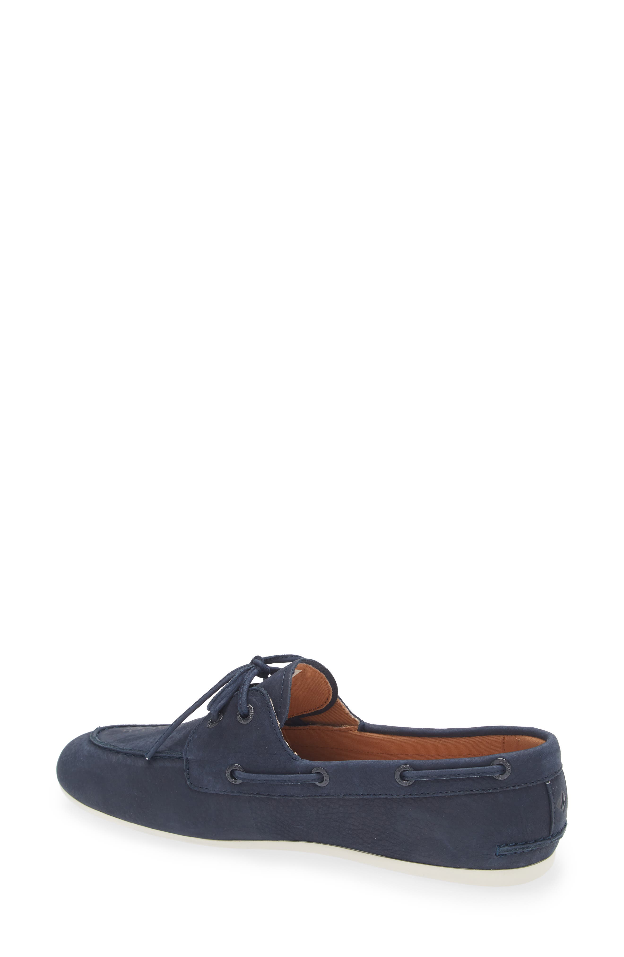 Slim Boat Shoe, Alternate, color, NAVY LEATHER SUEDE