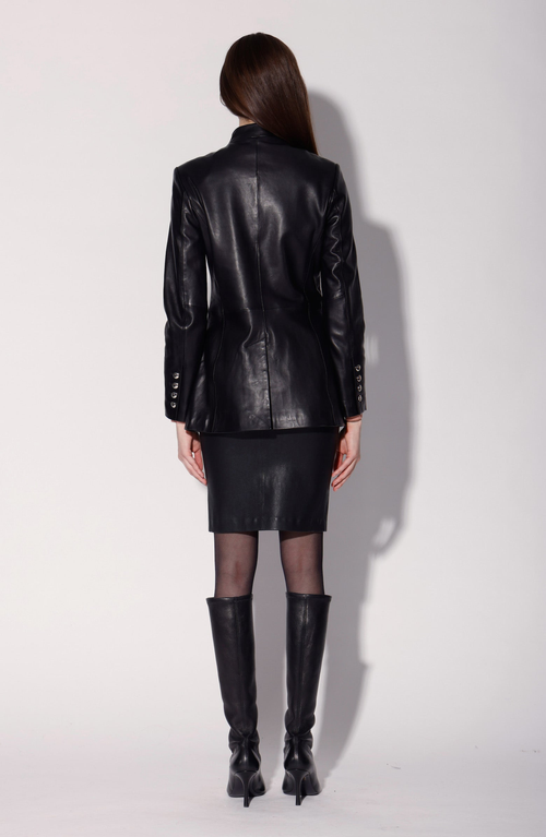 Walter Baker Isabella Leather Jacket In Animal Print