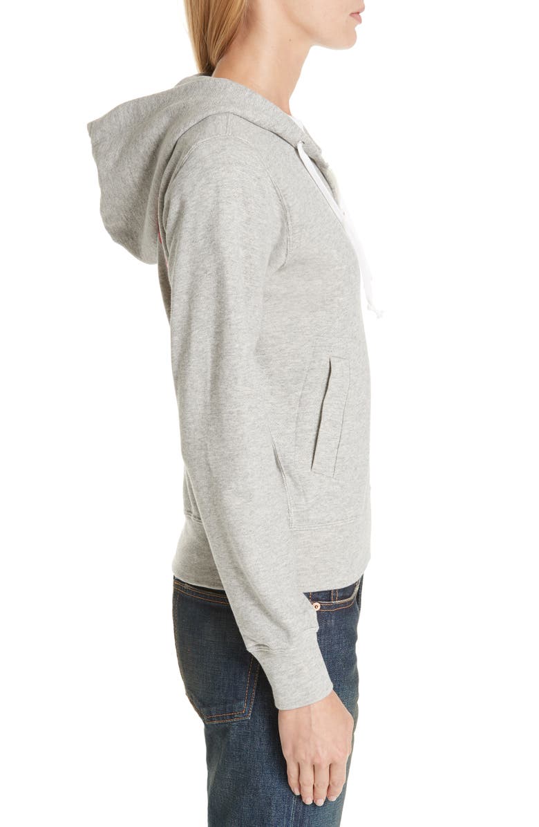 Comme des Garçons PLAY Logo Graphic Zip-Up Hoodie, Alternate, color, 