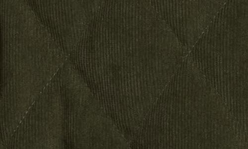 Lucky Brand Quilted Corduroy Barn Jacket In Green