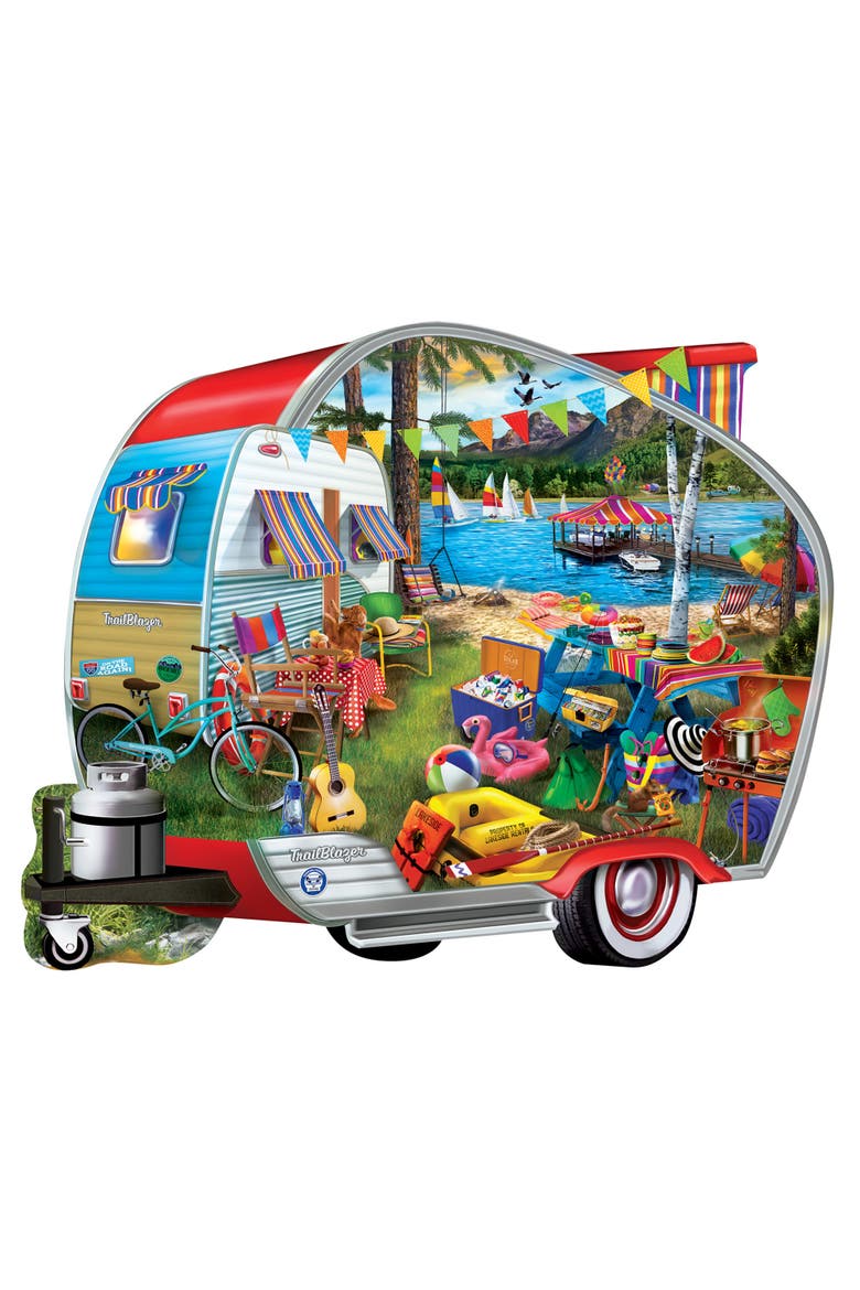 Happy Campers 1000 Piece Shaped Puzzle, Alternate, color, Multicolor