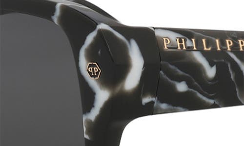 Philipp Plein Square-frame Acetate Sunglasses In Black