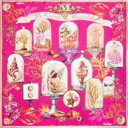 Max Mara Cabinets of Curiosities Print Silk Twill Square Scarf