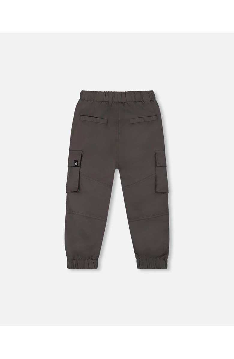 Deux par Deux Boy's Parachute Cargo Pocket Jogger Pants Dark Gray, Alternate, color, 