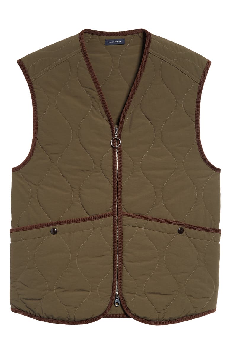 Drake's Quilted Nylon Gilet Vest, Alternate, color, 