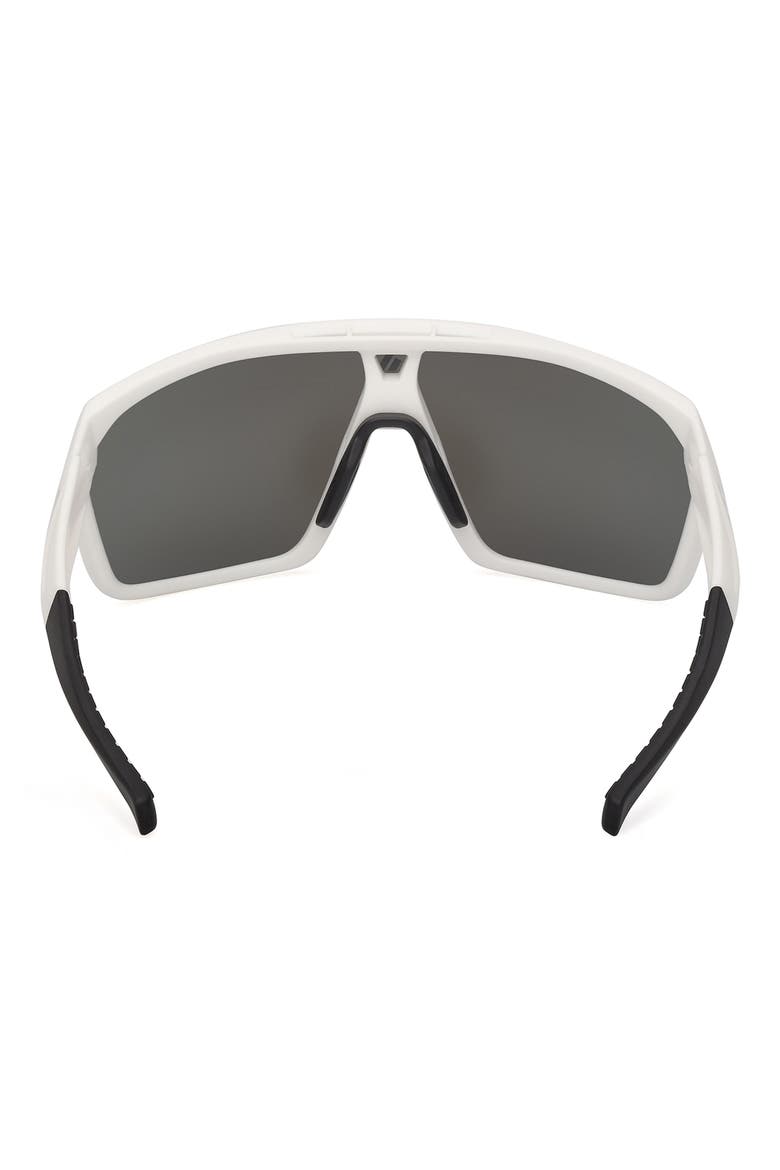 130mm Shield Sports Sunglasses, Alternate, color, WHITE / BLUE MIRROR