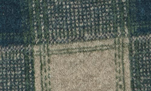 Love Token Plaid Longline Cardigan In Blue