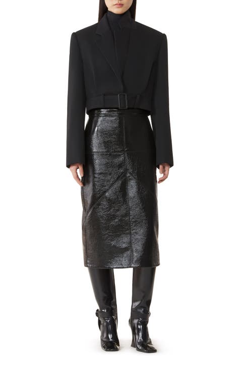 Short Belted Jacket In Wool