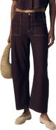 LE JEAN Utility Crop Barrel Leg Jeans
