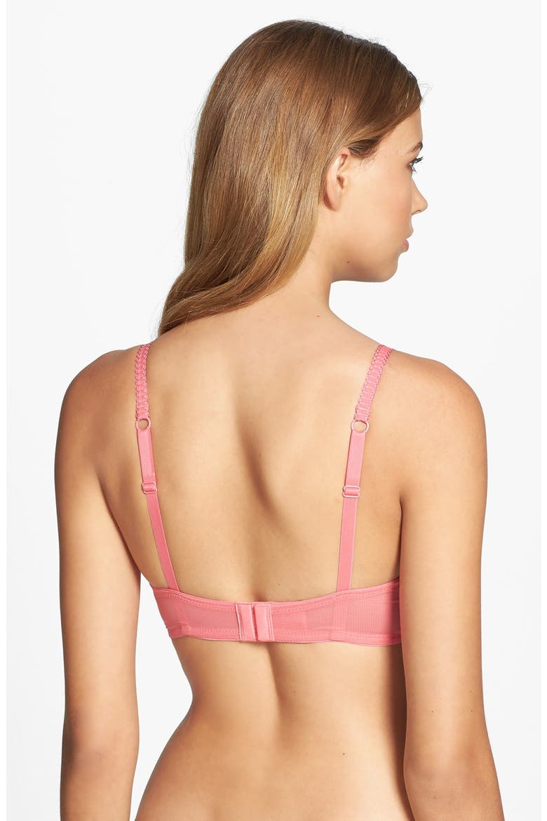 'Lara' Lace Molded Foam Soft Cup Bra, Alternate, color, SALMON