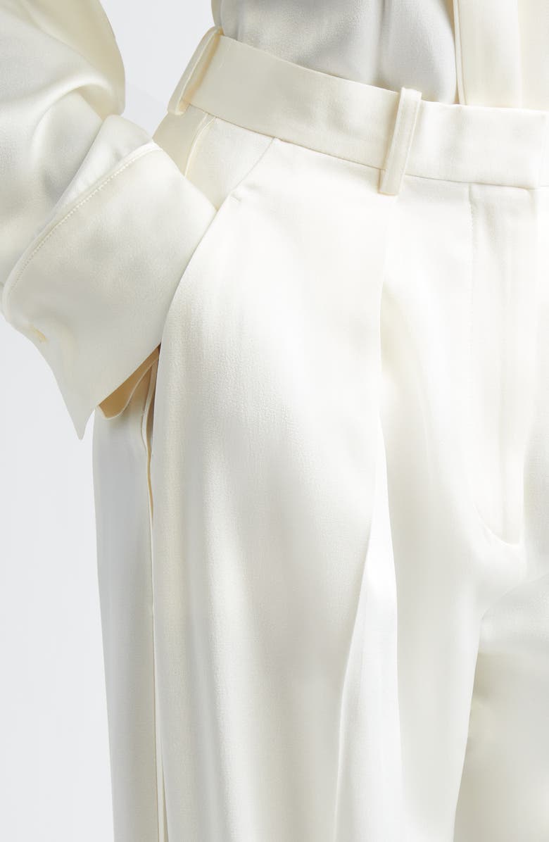 Victoria Beckham Wide Leg Trousers, Alternate, color, Ivory