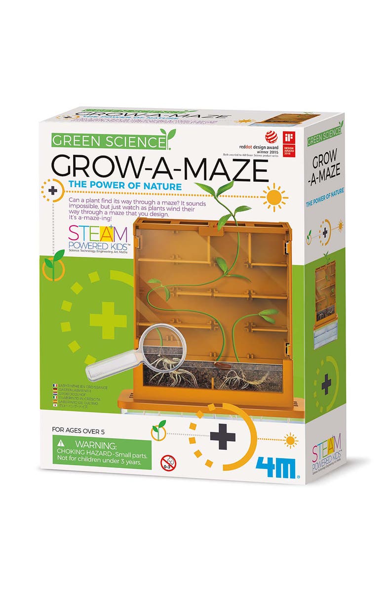 4M Green Science Grow A Maze, DIY Mini Plant Growth Lab, Kids 5+, Main, color, Multicolored
