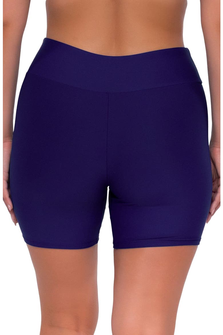 Bayside Bike Short Swim Bottoms, Alternate, color, Indigo