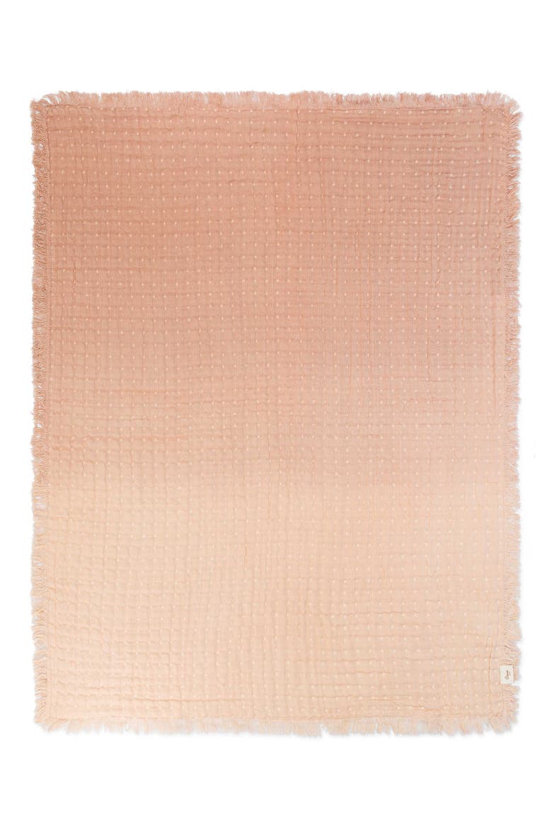 Ombré Cotton Muslin Blanket, Main, color, RED