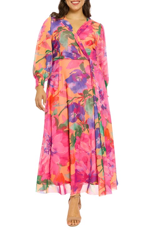 Bishop Sleeve Maxi Dress (Plus)