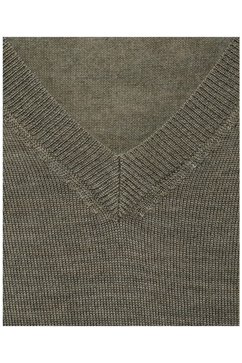 V-Neck Wool Pajama Sweater, Alternate, color, GREEN