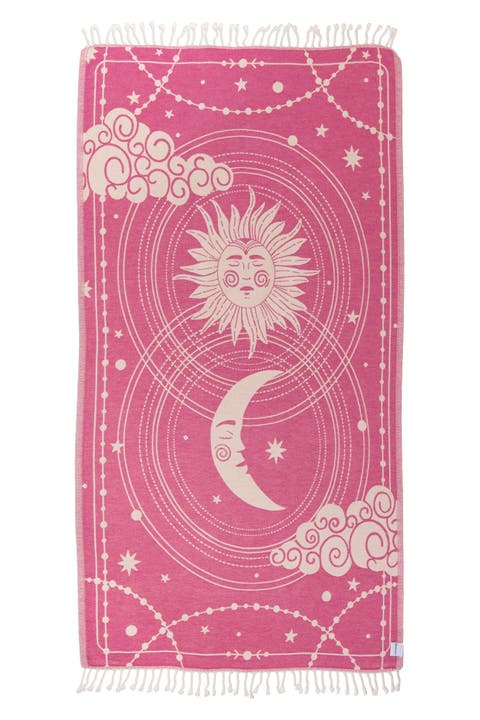 Celestial Sun and Moon Sand Resistant Organic Turkish Towel