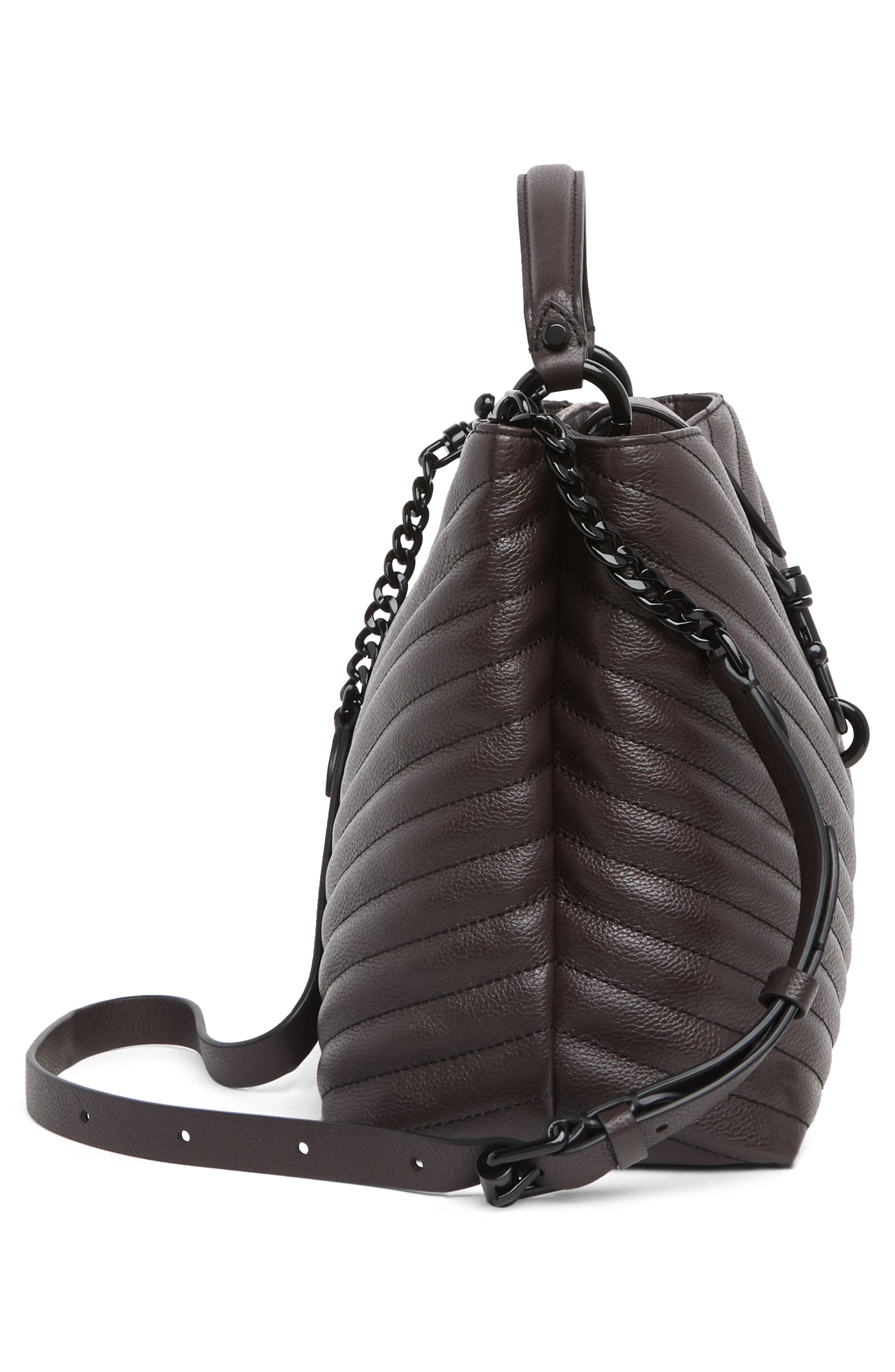 Rebecca Minkoff Edie Large Top Handle Leather Satchel, Alternate, color, 