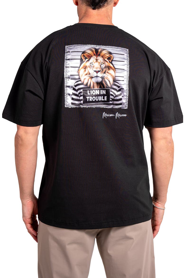 Ascension Trouble Appliqué Cotton Graphic T-Shirt, Alternate, color, BLACK