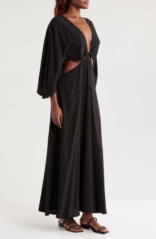 Boamar Avalon Cutout Cover-up Maxi Dress In Black