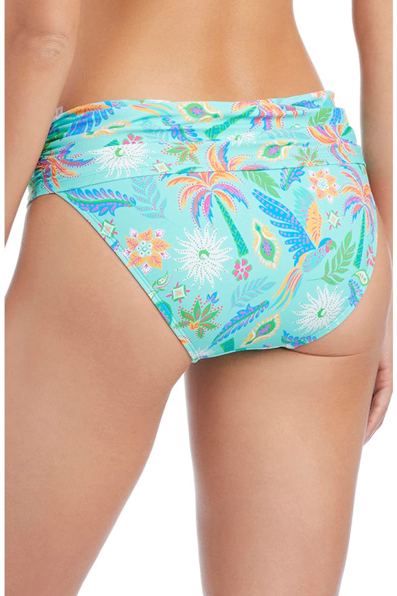 Sarong Hipster Bikini Bottoms, Alternate, color, TURQ