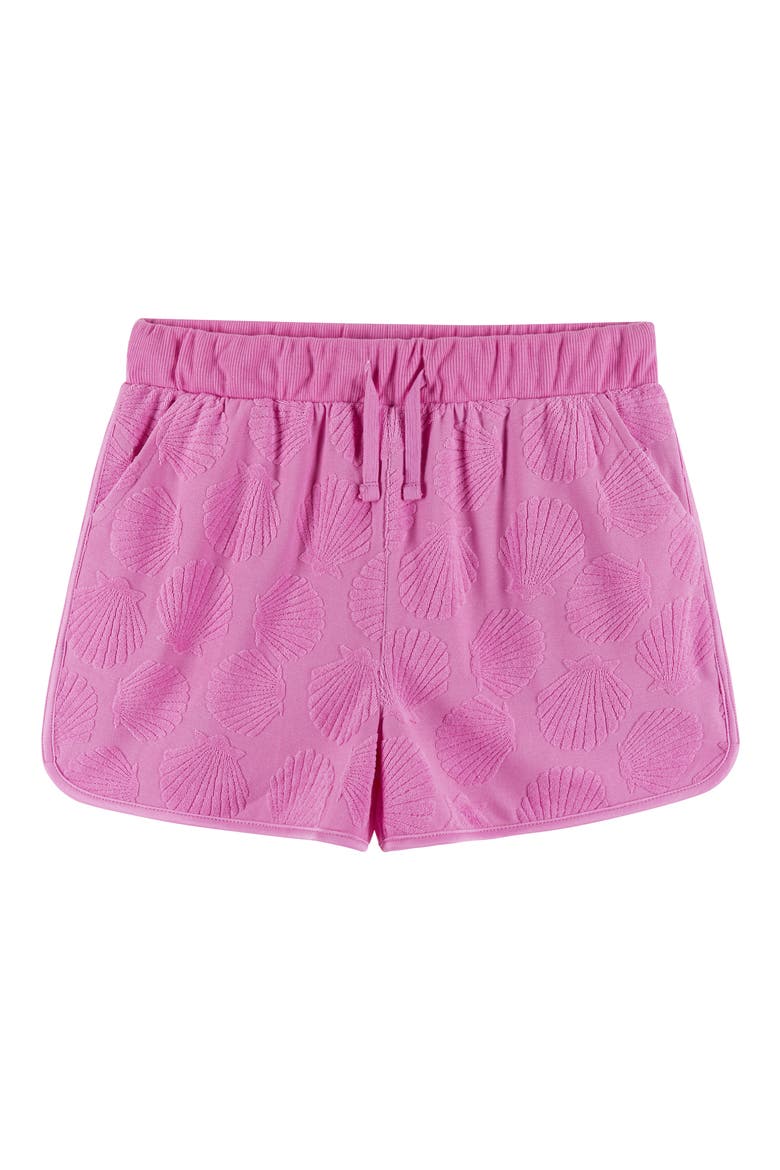 Kids' Textured Terry Long Sleeve Pullover & Shorts Set, Alternate, color, PURPLE