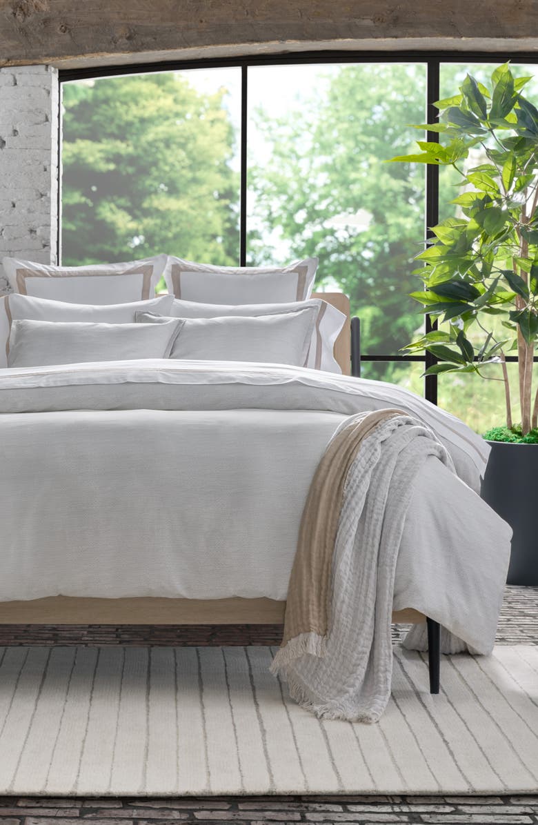 Domani Home Dune Full Duvet Cover, Sheet & Shams Set, Alternate, color, White/ Dune