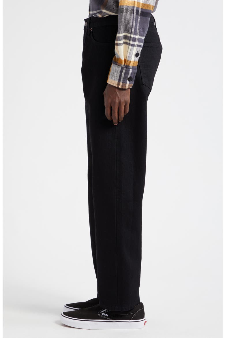Selvedge Straight Leg Jeans, Alternate, color, BLACK