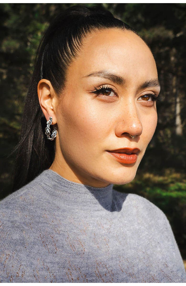 Astor & Orion Hera Hoops, Alternate, color, Silver