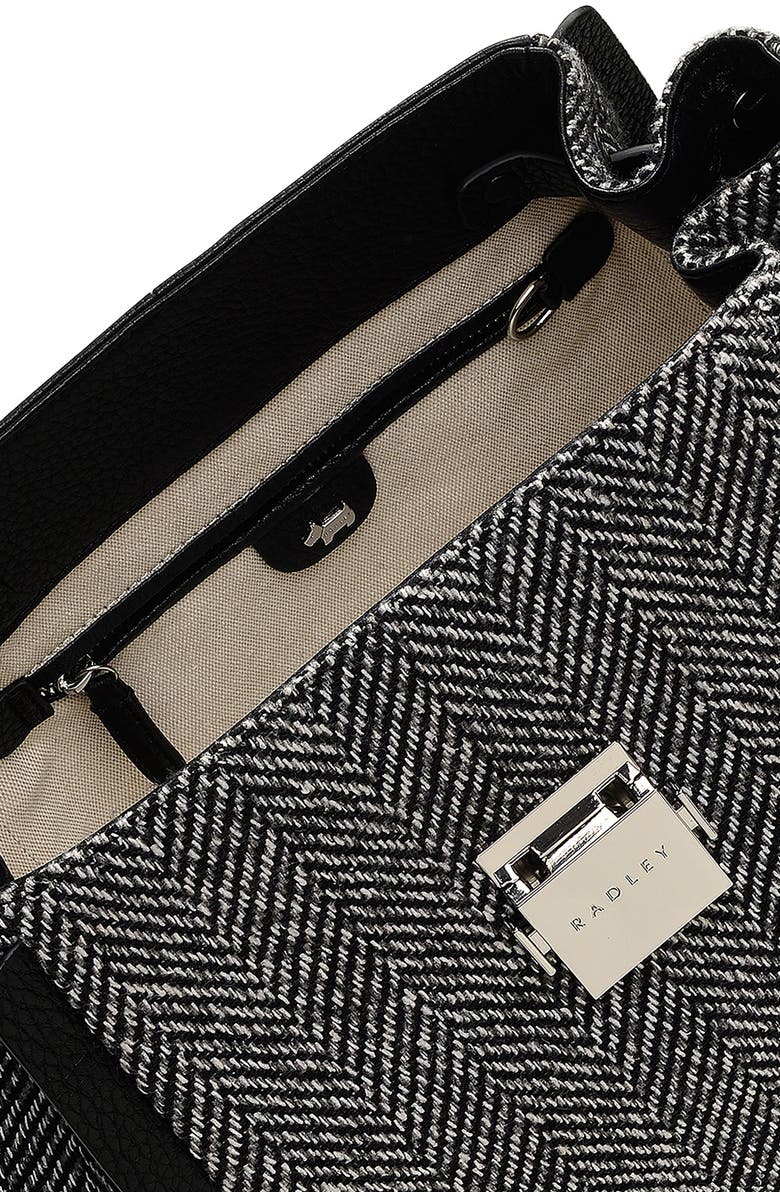 Radley Sloane Street Herringbone Medium Crossbody Bag, Alternate, color, Black