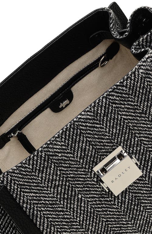 Radley Sloane Street Herringbone Medium Crossbody Bag In Black